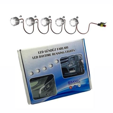 SANEL 12V-24V GÜNDÜZ SÜRÜŞ LEDİ (5 X 2) (TAKIM)
