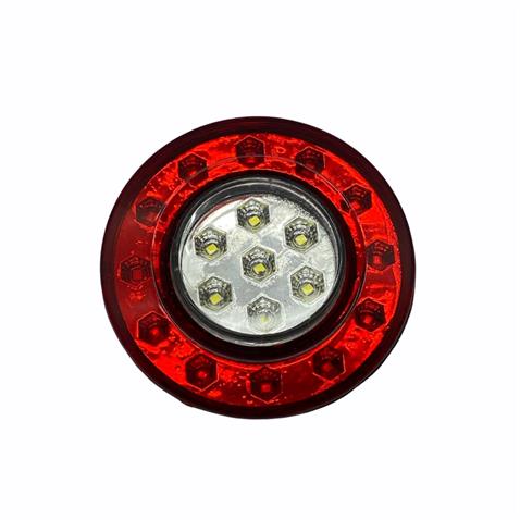 24V PARK/GERİ VİTES LAMBASI LED KIRMIZI/BEYAZ (17 LEDLİ) ISUZU TURKUAZ/NEOPLAN OTOBÜS (KOMPLE) 100MM