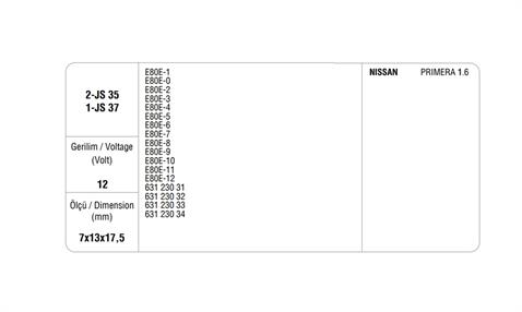 MEGA MARŞ KÖMÜRÜ MARELLI TİPİ NISSAN (4 AD)