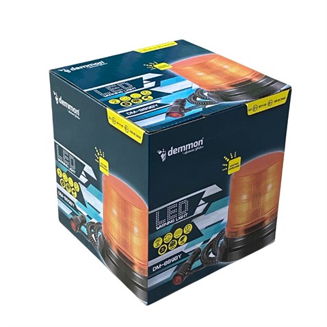 12V-24V ÇAKAR TEPE LAMBA LEDLİ FONKSİYONLU MIKNATISLI ÇAKMAK FİŞLİ SARI (125*100 MM)