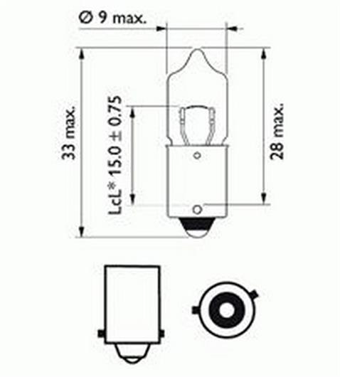 TMT 12V H6 AMPUL 6W 2300K SARI IŞIK (BAX9s)