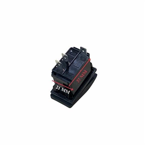 TUŞLU ANAHTAR IŞIKLI KIRMIZI KABİN LAMBASI (3 FİŞ) (TEK DEVRE) (12V 20A DC/24V 10A DC) MARİN