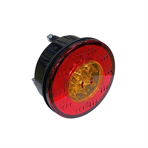 12V SİNYAL LAMBASI (REFLEKTÖRLÜ) 6 LEDLİ SARI (YUVARLAK 98 MM)