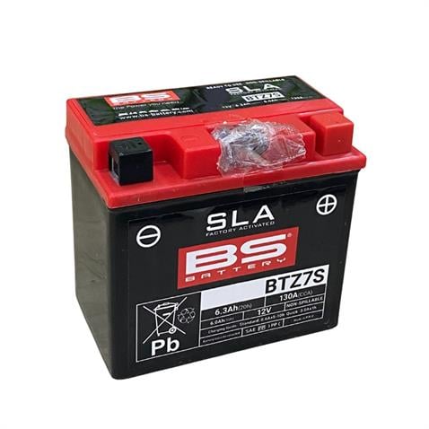 BS BATTERY 12V 6.3 AH MOTOSİKLET AKÜSÜ 130 A (EN) (113*70*105) (BTZ7S) (SLA)