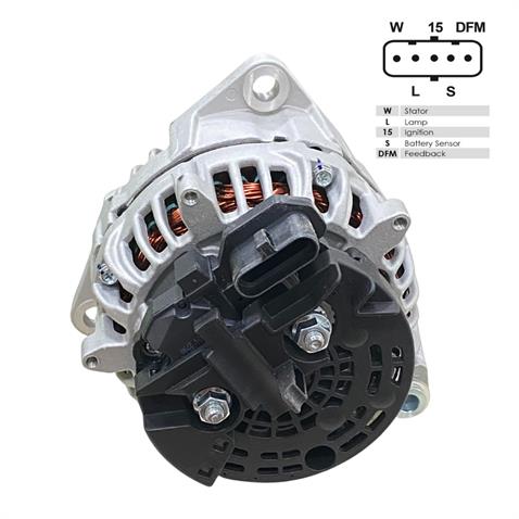 PLUSLINE 24V ALTERNATÖR DİNAMO 120 A (5 FİŞ SOKETLİ) (W-L-15-S-DFM) DAF-MAN TGA/TGL/TGM/TGS