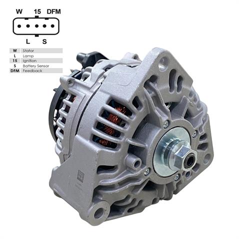 DELCO REMY 24V ALTERNATÖR DİNAMO 120 A (5 FİŞ SOKETLİ) (W-L-15-S-DFM) DAF-MAN TGA/TGL/TGM/TGS