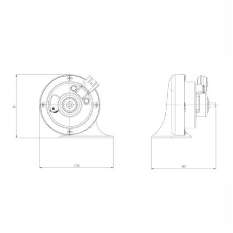 SEGER 12V DADAT KORNA 110 dB 400/500 HZ (MOLEX SOKETLİ) (TAKIM) HYUNDAI