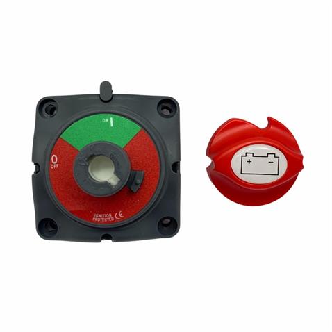 12V-50V AKÜ DEVRE KESİCİ MARİN TİPİ 200 A (ÇEVİRMELİ) (ON-OFF-OUT)