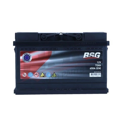 BSG 12V 72 AH AKÜ 650 A (EN) (278*175*175) (ALÇAK) 