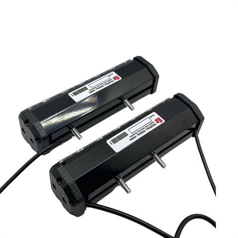 FEDERAL SIGNAL 9V-36V ESCORT ÇAKAR FLAŞ LED LAMBA 8 FONKSİYONLU KUMANDALI (ŞEFFAF) (SARI/SARI) (2AD)