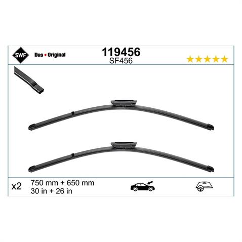 SWF SİLECEK SÜPÜRGESİ 750/650 MM AEROTWIN > RENAULT SCENIC III 2009 >