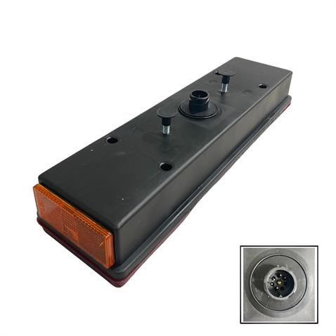 SERTPLAS STOP LAMBASI 7-FONKSİYONLU ÜÇGEN REFLEKTÖRLÜ SOKETLİ SAĞ E9