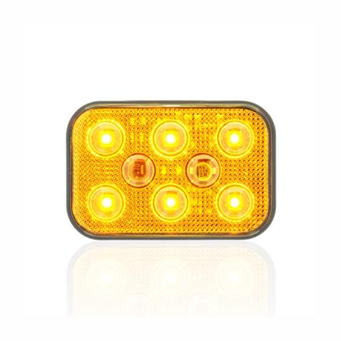 SANEL 10V-30V İKAZ LAMBASI ÇAKARLI 6-LEDLİ YAPIŞKANLI 3M BANTLI SU GEÇİRMEZ SARI (60*40 MM)