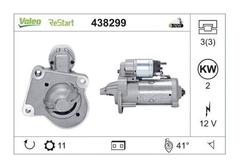 VALEO 12V MARŞ MOTORU 11 DİŞ FORD FOCUS C-MAX/FOCUS/MONDEO/S-MAX/CONNECT (START-STOP)