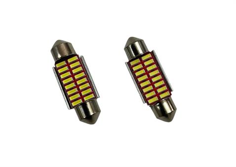 12V SOFİT AMPUL 16 LEDLİ BEYAZ 6000K (36 MM) (2 AD)