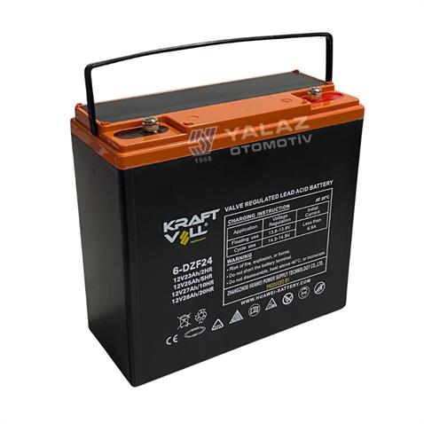 KRAFTVOLL 12V 23AH/25AH/27AH/28AH ELEKTRİKLİ BİSİKLET AKÜSÜ VRLA-AGM (6-DFZ-24) (180*79*172) (7 KG)