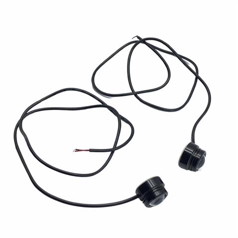 12V GÜNDÜZ SÜRÜŞ LEDİ YUVARLAK TEK LEDLİ DÜZ TİP YAPIŞKANLI (MERCEKLİ) (22 MM) (2 AD)