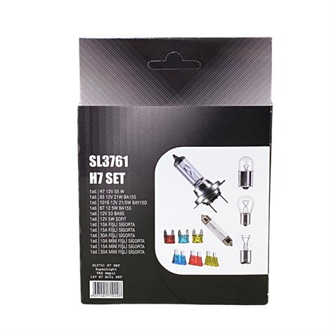 12V H7 AMPUL-SİGORTA ACİL SET (12 PARÇA)