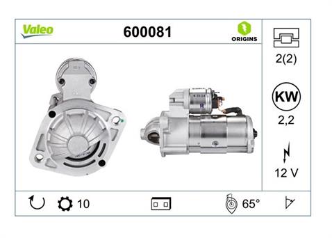 VALEO 12V MARŞ MOTORU 10 DİŞ HYUNDAI H1/STAREX (DİŞLİ ÖNDE)