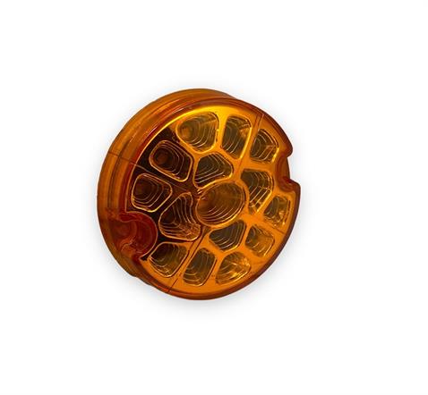 12V-24V SİNYAL LAMBASI (17 LEDLİ) YUVARLAK SARI (95 MM)