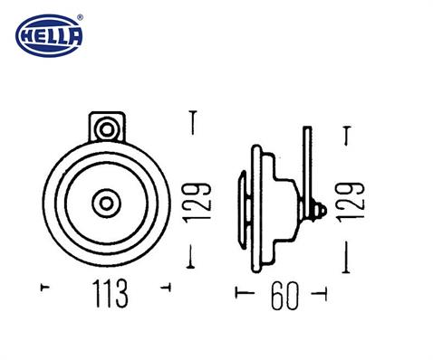 HELLA 80V DİDİT KORNA 335 HZ KALIN SES (112 MM) FORKLİFT