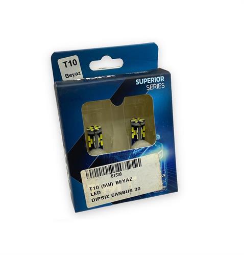 12V DİPSİZ AMPUL T10 (30 LEDLİ) BEYAZ CANBUS (2 AD)