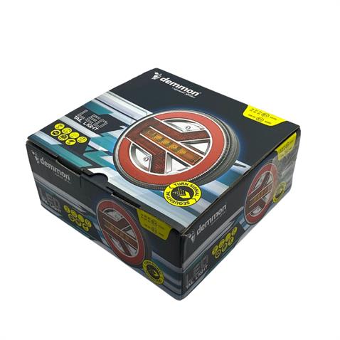 10V-30V STOP LAMBASI YUVARLAK (NEON LEDLİ) (3 FONKSİYONLU-KAYAR SİNYAL) (KIRMIZI-SARI) 140*35 MM SAĞ