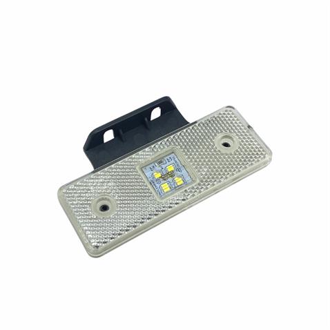 12V YAN PARK LAMBASI DORSE SİDE MARKER BEYAZ (4 LEDLİ) (110*42 MM)
