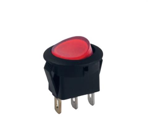 TUŞLU ANAHTAR LED IŞIKLI (20 MM) (YUVARLAK) KIRMIZI