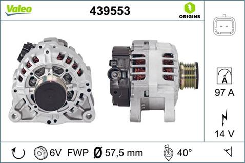 VALEO 14V ALTERNATÖR DİNAMO 97 A (4 AYAK)  CITROEN BERLINGO-FIAT FIORINO-PEUGEOT BIPPER/BOXER 