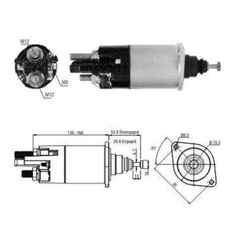 ZM 24V MARŞ OTOMATİĞİ DELCO TİPİ (2 KULAK) 38MT CUMMINS-DAEWOO DOOSAN-HITACHI-HYUNDAİ-KAWASAKI