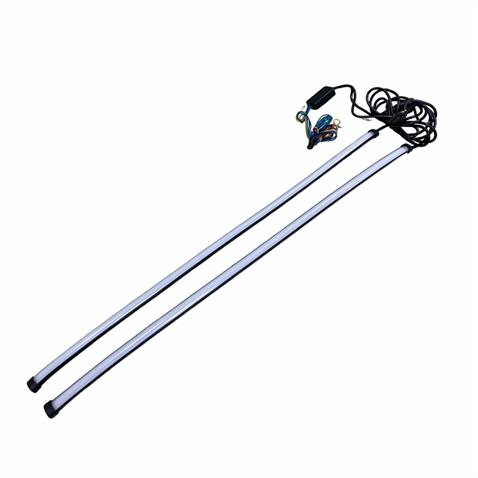 12V ŞERİT KAYAR SİNYAL-BEYAZ SABİT ÇAKAR ESNEK LED (47*1) (2 AD)