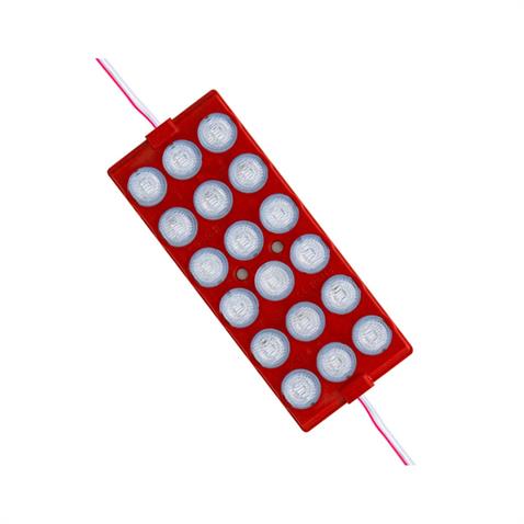 12V MODUL LAMBA 18-LEDLİ (CAMLI) KABLOLU KIRMIZI (137*57 MM)