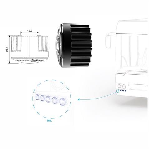 SANEL 12V-24V GÜNDÜZ SÜRÜŞ LEDİ (6 X 2) (TAKIM)