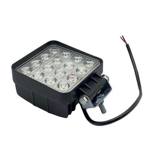 9V-60V ÇALIŞMA LAMBASI KARE (16 LEDLİ) (109*109*59 MM) KALIN TİP