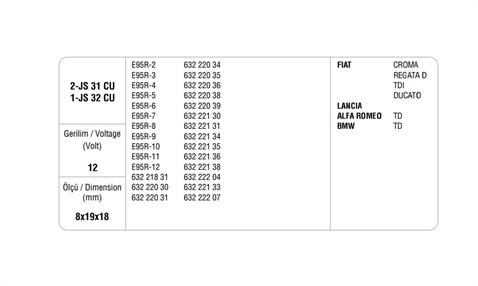 MARŞ KÖMÜRÜ MARELLI TİPİ (4 AD)