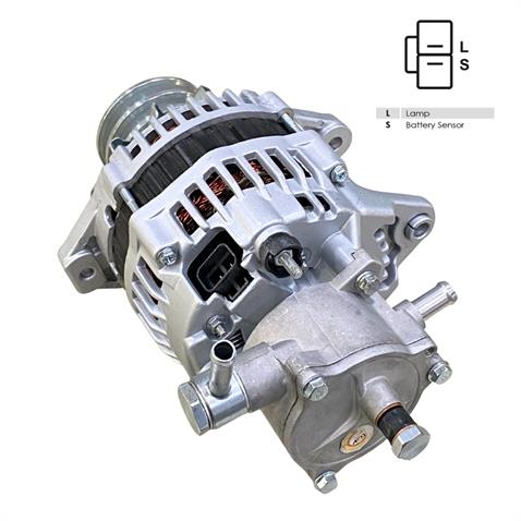 24V ALTERNATÖR DİNAMO 100 A (ÇİFT FİŞ) (L-S) (VAKUMLU) ISUZU TURKUAZ OTOBÜS/KAMYON
