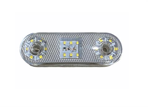 12V-24V YAN PARK LAMBASI DORSE SİDE MARKER BEYAZ YM (FONKSİYONLU) (18 LEDLİ) (113*39 MM)