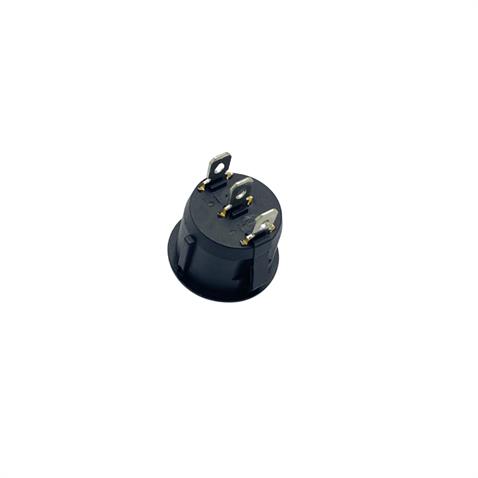 TUŞLU ANAHTAR YUVARLAK (3 FİŞ) (ON-OFF-ON) (20 MM) (6A 250V / 10A 125V AC)