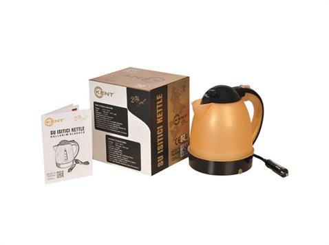 12V SU ISITICI (KETTLE) (TERMOSTATLI) (ÇAY-KAHVE MAKİNASI) (ÇAKMAK FİŞLİ) 1 LT