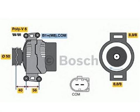 BOSCH 12V ALTERNATÖR DİNAMO 180 A (LIN) MERCEDES C SERİSİ/E SERİSİ/VIANO/VITO/SPRINTERMERCEDES
