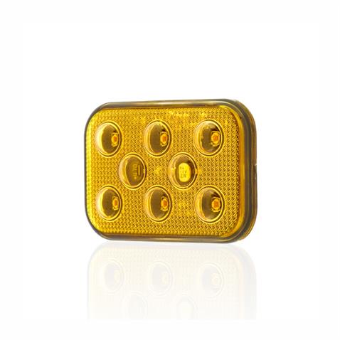 SANEL 10V-30V İKAZ LAMBASI ÇAKARLI 6-LEDLİ YAPIŞKANLI 3M BANTLI SU GEÇİRMEZ SARI (60*40 MM)