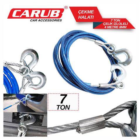 ÇEKME HALATI ÇELİK 8 MM (İZOLELİ) (7 TON) (4 MT)