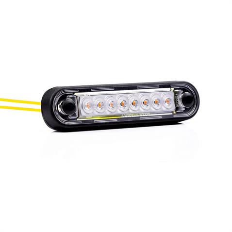 FRISTOM 12V-36V PARMAK LAMBA 8-LEDLİ KABLOLU (SARI) (120*28 MM) E9