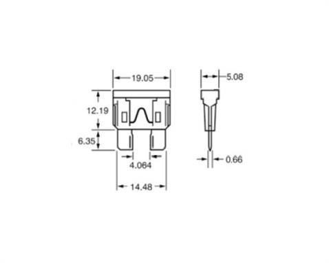 BIÇAK SİGORTA 10 A (19*19 MM)