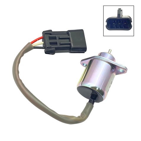 12V STOP SELENOİDİ (DÜZ KULAKLI) (KÜÇÜK TİP) (DÜZ MİL 11 MM) KUBOTA-WOODWARD