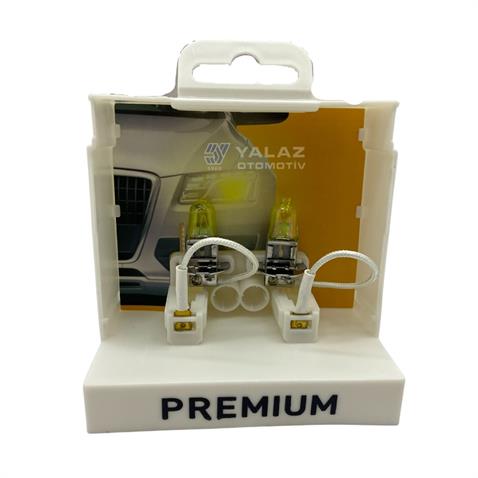 PREMIUM 12V H3 AMPUL 55W ULTIMATE YELLOW 3000K SARI (2 AD)