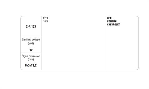MEGA ALTERNATÖR KÖMÜRÜ DELCO TİPİ (5*8*13.2 MM) (2 AD) CHEVROLET-OPEL-PONTIAC EM