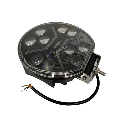 9V-32V LED LAMBA OFF-ROAD YUVARLAK (SİYAH) RALLYE 3000 SARI-BEYAZ (220 MM)