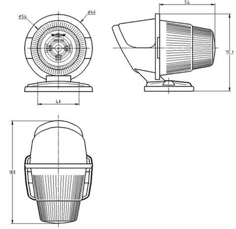 SİM TEPE LAMBASI KIRMIZI (40 * 75)